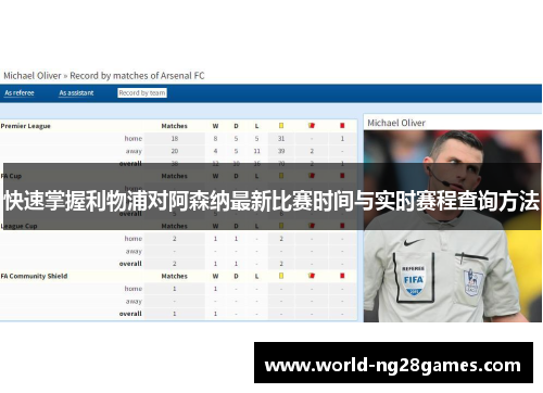 快速掌握利物浦对阿森纳最新比赛时间与实时赛程查询方法