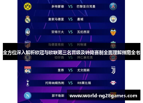 全方位深入解析欧冠与欧联第三名晋级及转降赛制全面理解指南全书 全方位深入解析欧冠与欧联第三名晋级及转降赛制全面理解指南全书